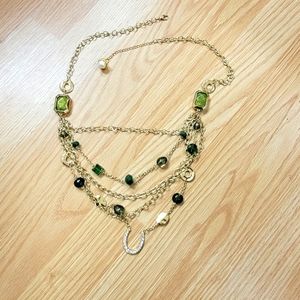 Layered horseshoe necklace